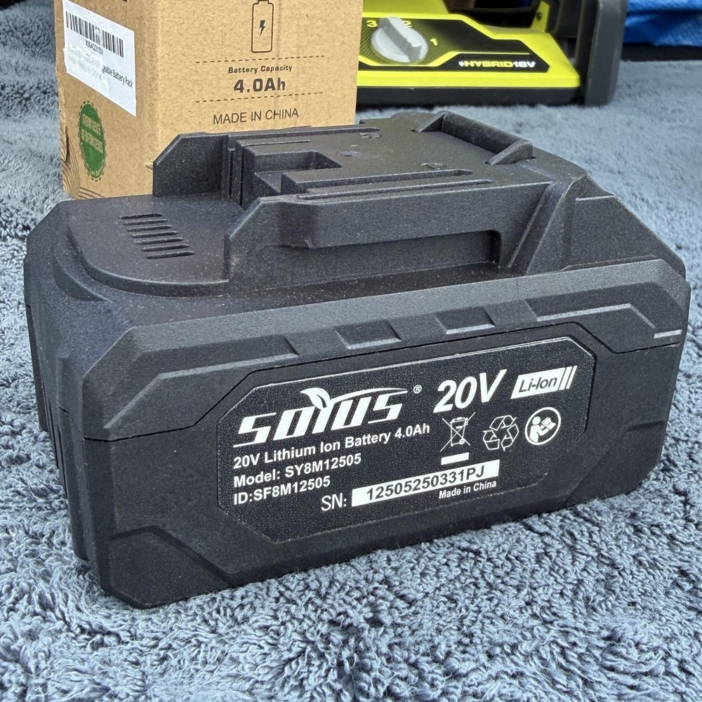 20V 4Ah Li-Ion Battery SOUOS SY8M12505 SF8M12505 Black Power Tool Pack